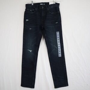 Old Navy Jeans Mens 32x32 Slim Built-in Flex Stretch Distressed Denim Blue NWT